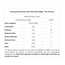 100% Whey Refil (900g) - Morango
