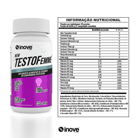 New Testofemme - Fórmula Feminina - 30 comprimidos