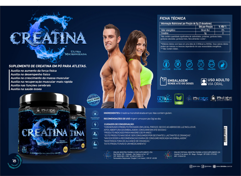 Creatina 100% Monohidratada 300g