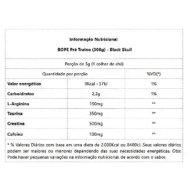 BOPE Pré Treino (300g) - Fruit Punch