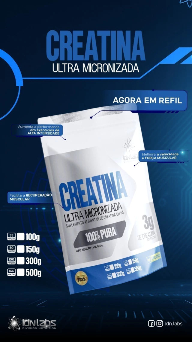 Creatina 100% Monohidratada Pouch 300g