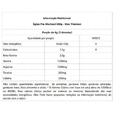 Égide Pre-Workout (300g) - Açai com Guaraná