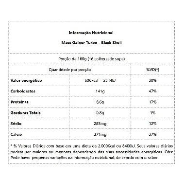 Mass Gainer Turbo Refil (1,6kg) - Baunilha