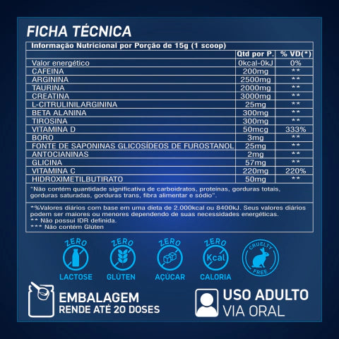 VULKANUS Maximus Workout Melancia com Limão 300g