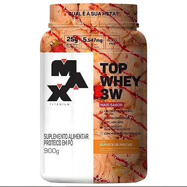 Top Whey 3W (900g) - Mais Sabor - Sorvete de Frutas